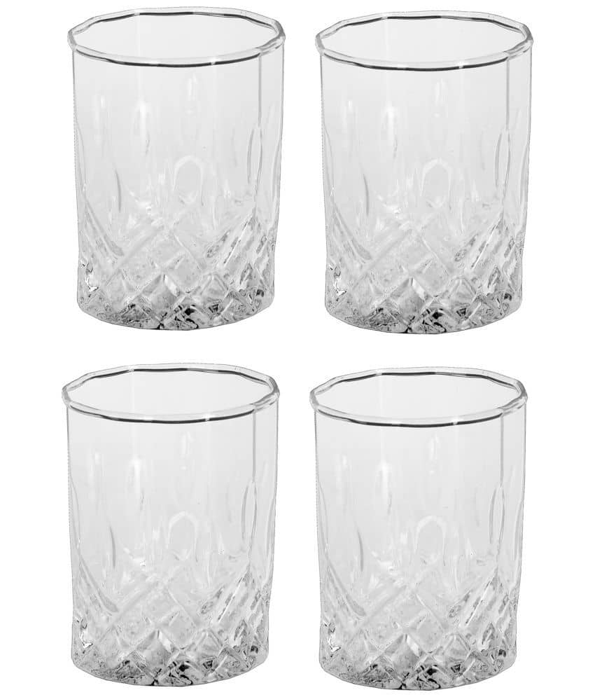 Somil Whisky  Glasses Set,  200 ML - (Pack Of 4)