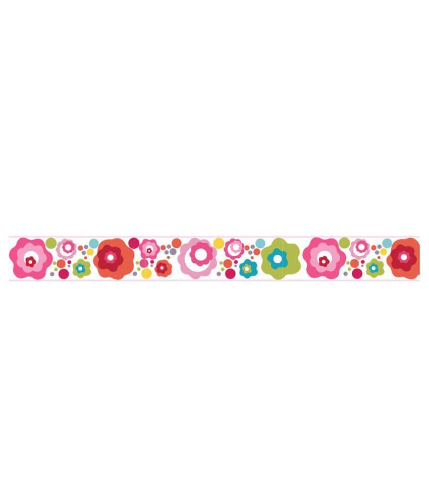 Decor Villa Colorfull PVC Multicolour Border Sticker - Pack of 1