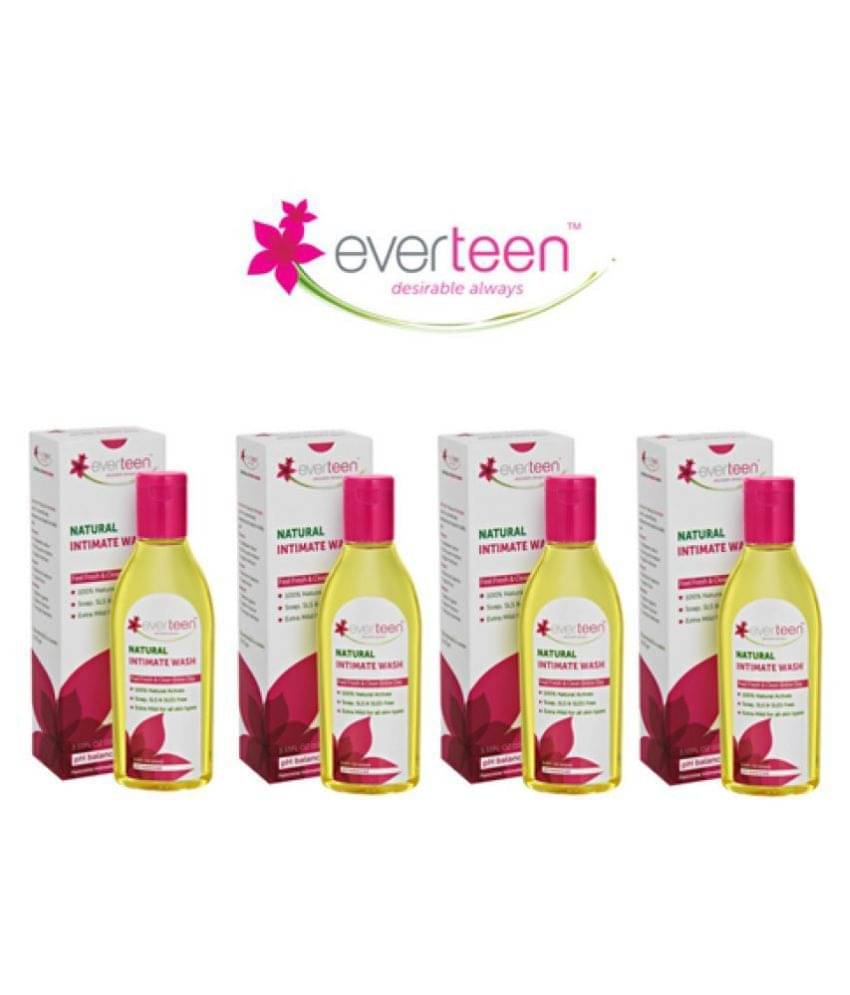     			everteen Natural Intimate Wash for Feminine Hygiene in Women - 4 Packs (105ml Each)