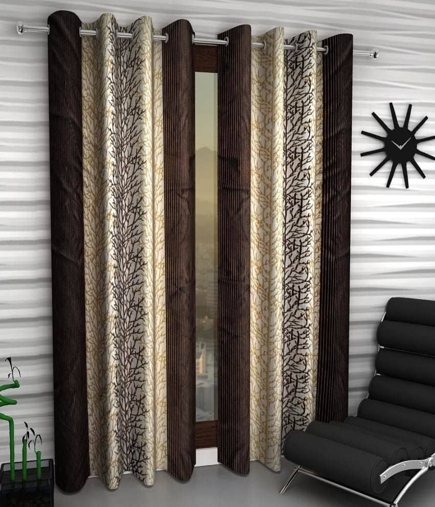 Home Sizzler Set of 2 Window Eyelet Curtains