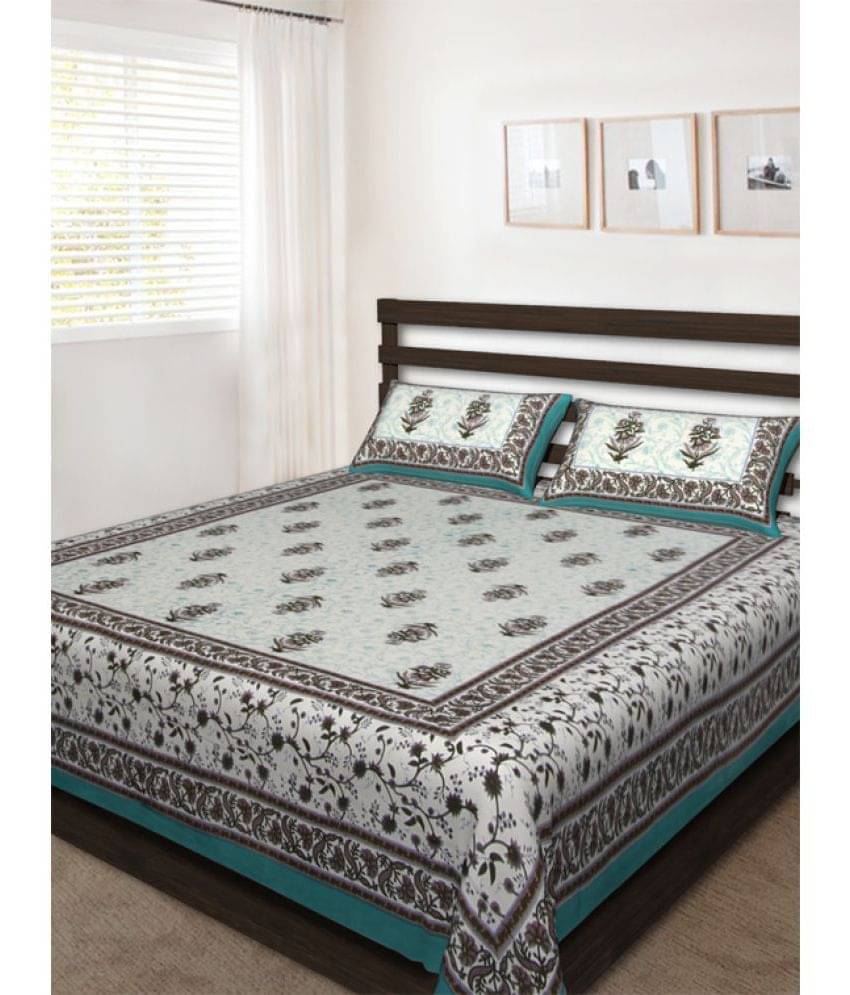     			Uniqchoice Cotton Double Bedsheet ( Multicolor )