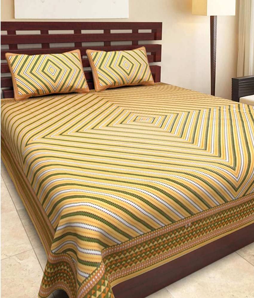 Uniqchoice Cotton Double Bedsheet ( Multicolor ) Uniqchoice Cotton Double Bedsheet ( Multicolor )