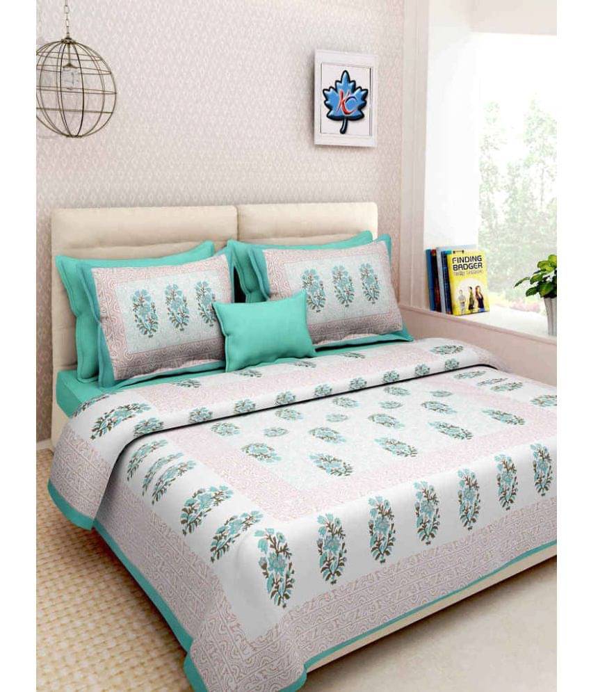    			Uniqchoice Cotton Double Bedsheet ( Multicolor )
