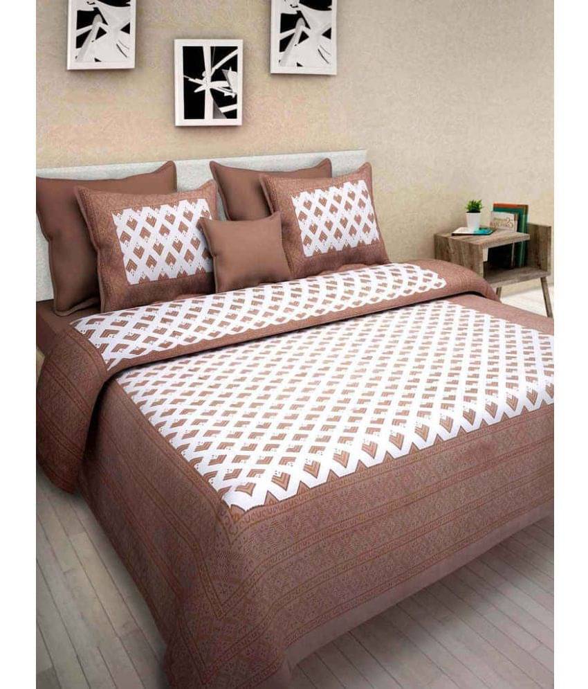     			Uniqchoice Cotton Double Bedsheet ( Multicolor )