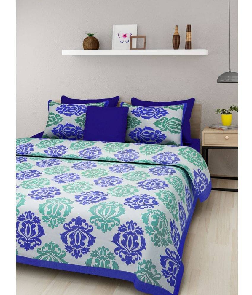     			Uniqchoice Cotton Double Bedsheet ( Multicolor )