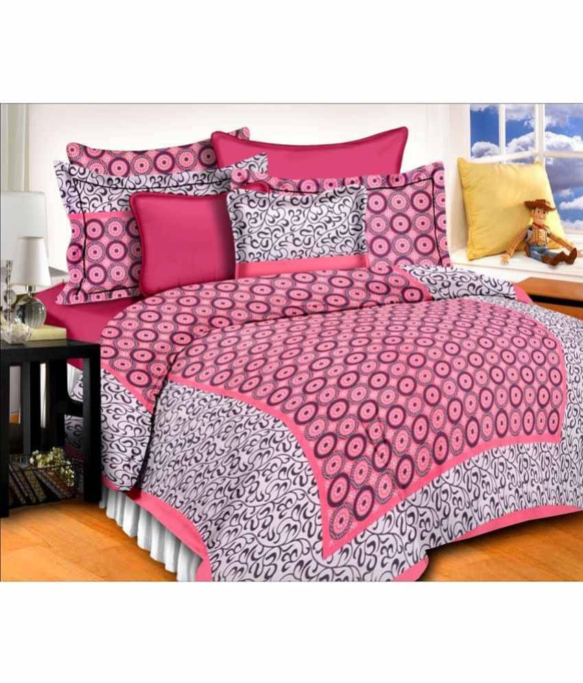     			Uniqchoice Cotton Double Bedsheet ( Multicolor )