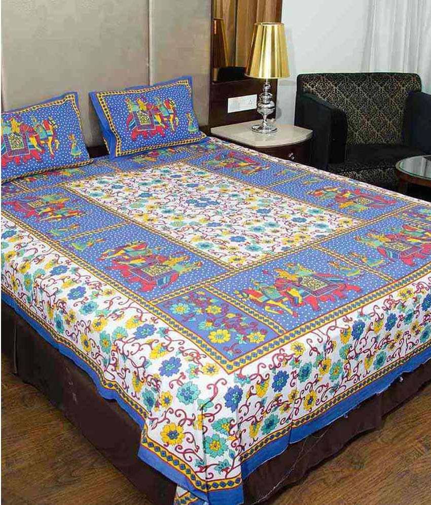 Uniqchoice Cotton Double Bedsheet ( Multicolor ) Uniqchoice Cotton Double Bedsheet ( Multicolor )