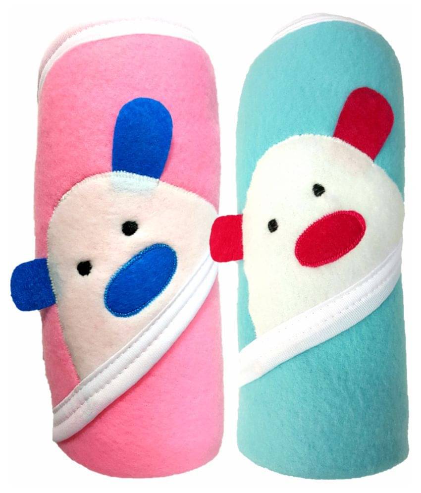     			Brandonn - Multicolor Fleece Baby AC Blanket (Pack Of 2)