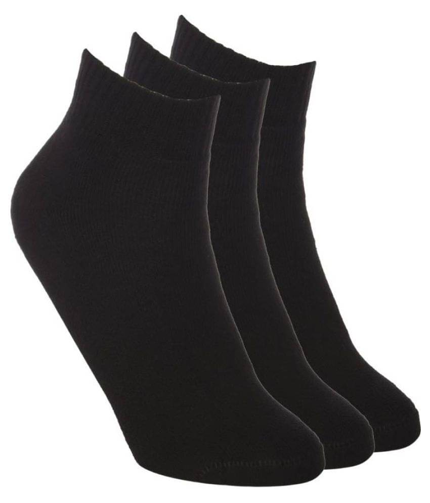     			Tahiro Black Cotton Formal Ankle Length Socks - Pack Of 3