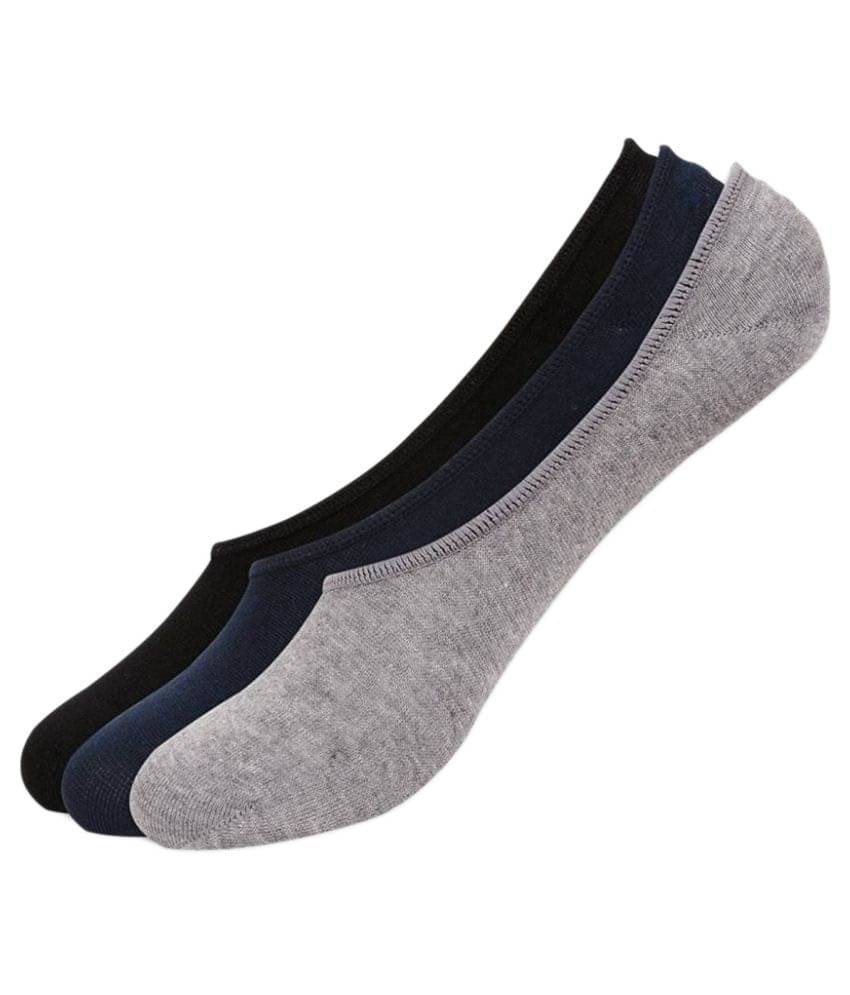     			Tahiro Multicolour Cotton Formal No Show Socks - Pack OF 3