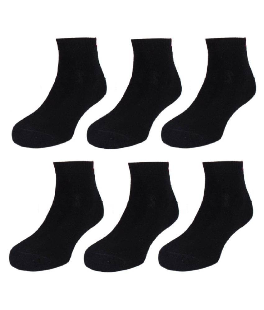     			Tahiro Black Cotton Formal Ankle Length Socks - Pack Of 6