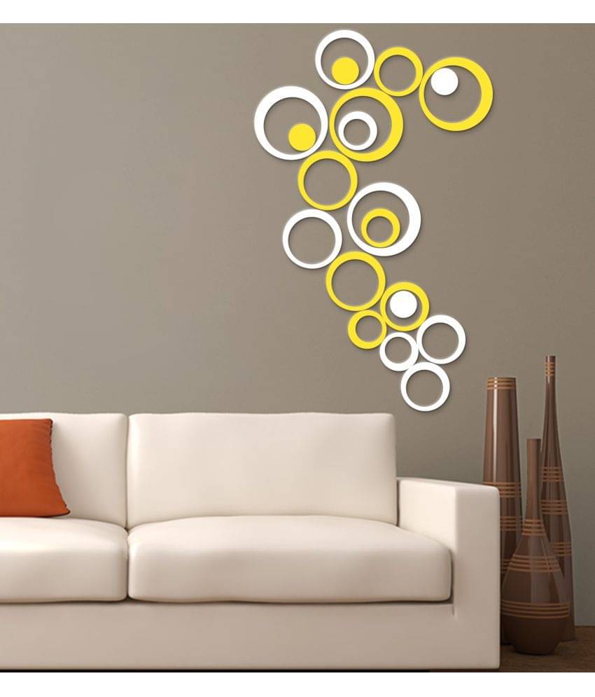     			Scotlon 3D Circle PVC Multicolour Wall Sticker - Pack of 1