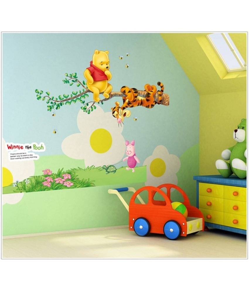 Jaamso Royals Nature Design PVC Vinyl Multicolour Wall Sticker - Pack of 1 Jaamso Royals Nature Design PVC Vinyl Multicolour Wall Sticker - Pack of 1