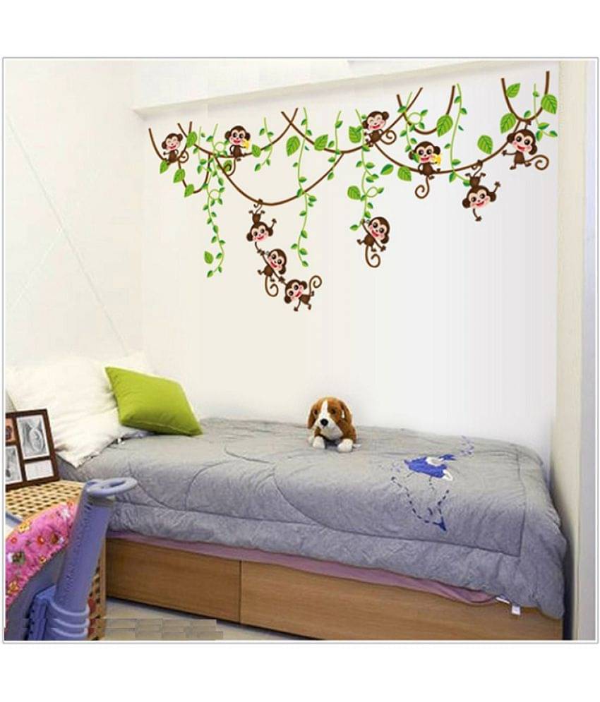 Jaamso Royals Nature Design PVC Vinyl Multicolour Wall Sticker - Pack of 1 Jaamso Royals Nature Design PVC Vinyl Multicolour Wall Sticker - Pack of 1