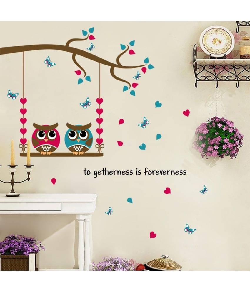     			Jaamso Royals Nature Design PVC Vinyl Multicolour Wall Sticker - Pack of 1