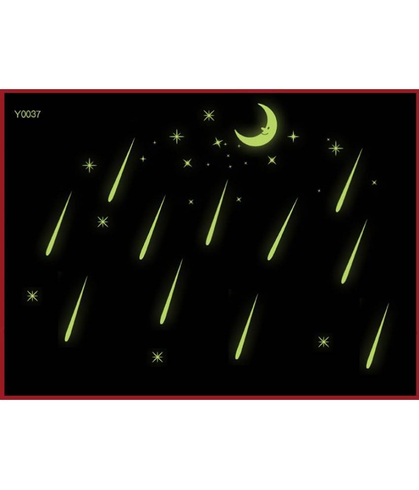     			Jaamso Royals Wall Stickers - Glow in Dark PVC Vinyl Green Wall Sticker - Pack of 1