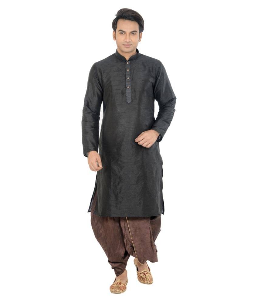 Deyann Multi Silk Blend Dhoti Kurta Set     			Deyann Multi Silk Blend Dhoti Kurta Set