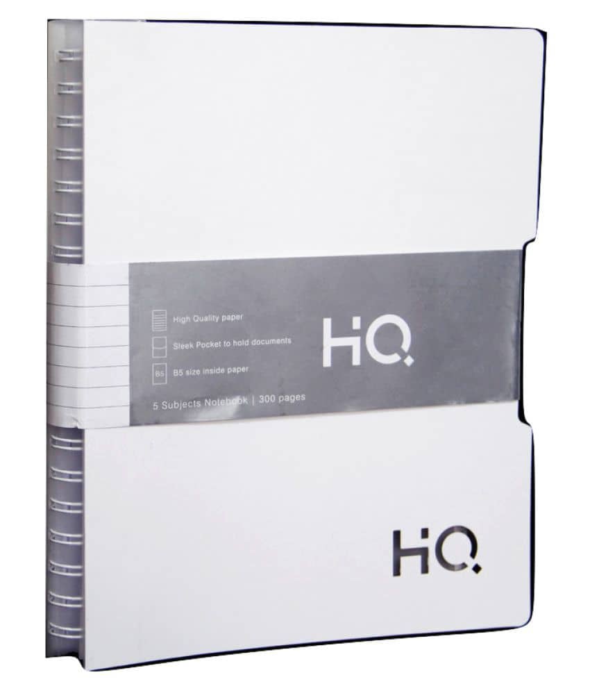 HQ Single Subject Book (17cm x 25cm)– B5 Size – 160 pages WHITE