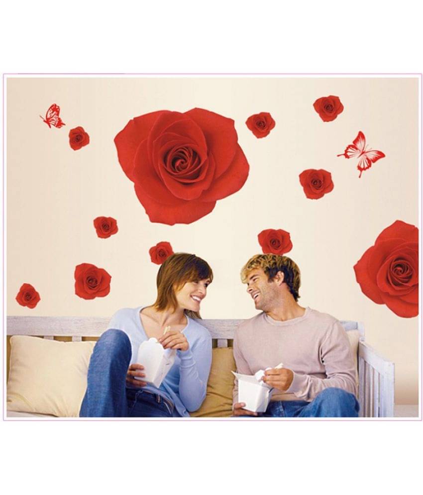     			Jaamso Royals Nature PVC Red Wall Sticker - Pack of 1