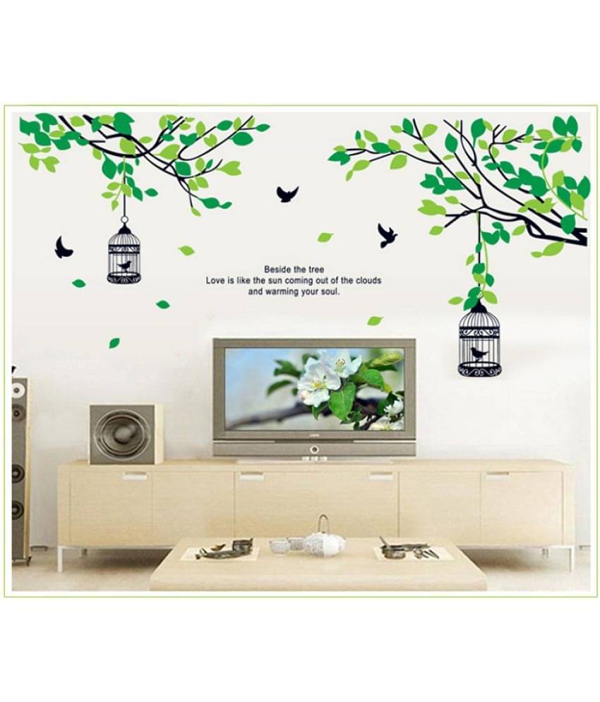     			Jaamso Royals Nature PVC Multicolour Wall Sticker - Pack of 1