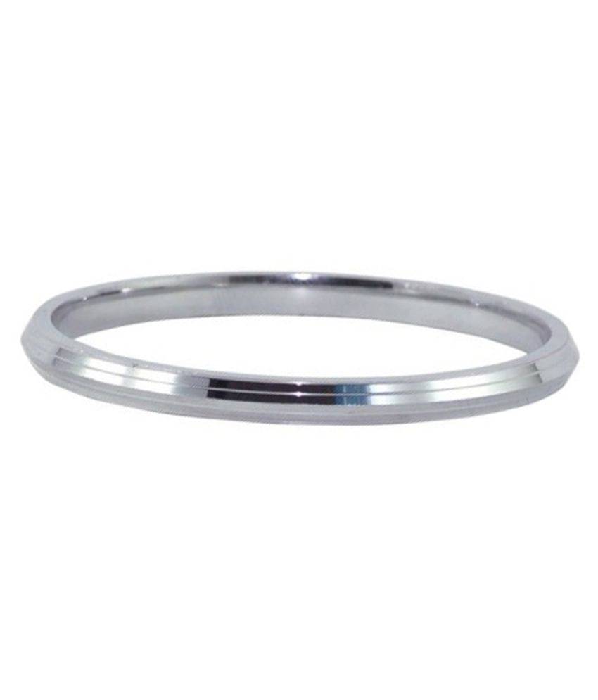 Shiv Jagdamba 2.75 Inch And 8 mm Width Pujabi Silver Stainless Steel Round Kada For Men And Women Shiv Jagdamba 2.75 Inch And 8 mm Width Pujabi Silver Stainless Steel Round Kada For Men And Women