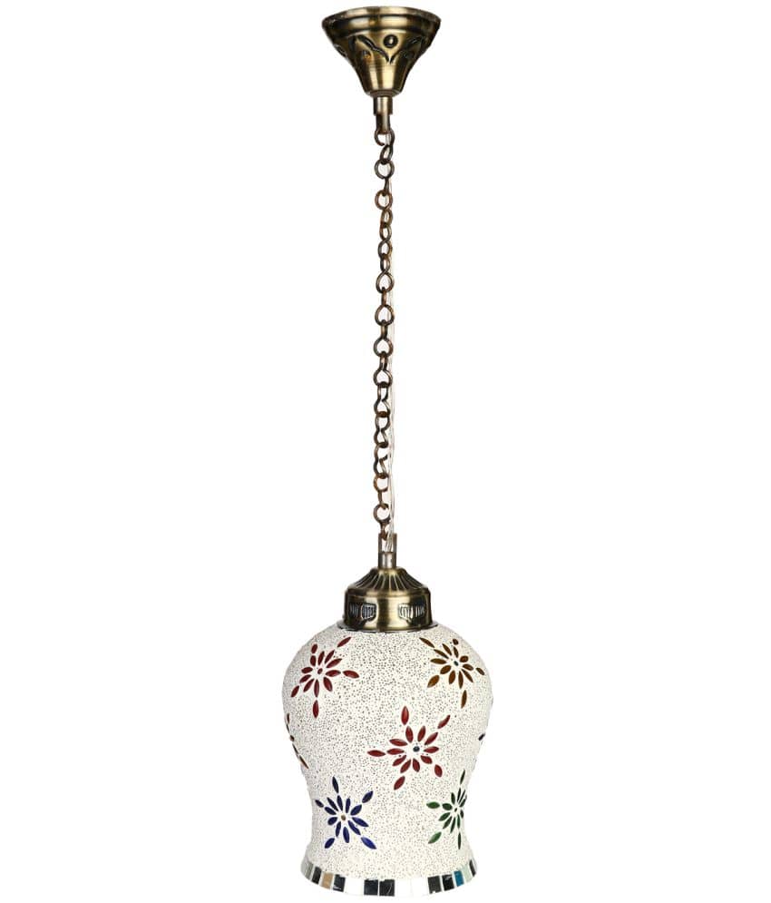Somil Glass Exclusive Hanging Light White - Pack of 1