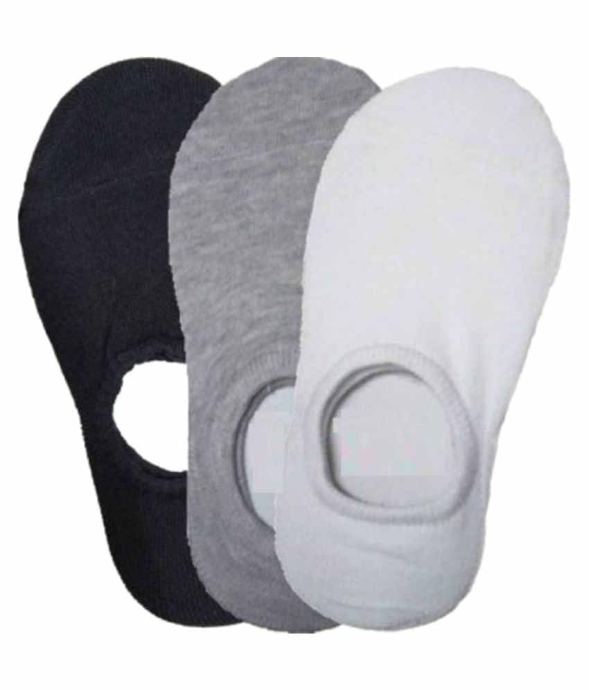     			Tahiro Multicolour Cotton Footies Loafer Socks - Pack Of 3