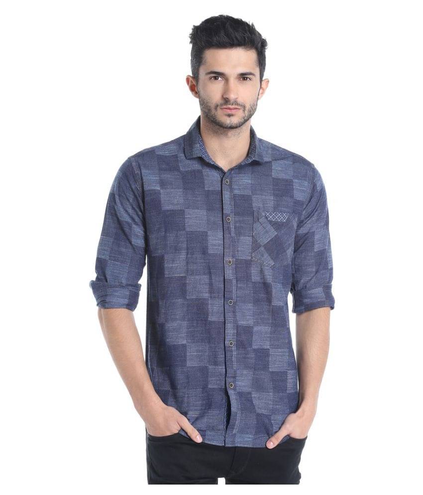 Campus Sutra Cotton Regular Fit Checks Full Sleeves Men's Casual Shirt - Blue ( Pack of 1 ) Campus Sutra Cotton Regular Fit Checks Full Sleeves Men's Casual Shirt - Blue ( Pack of 1 )