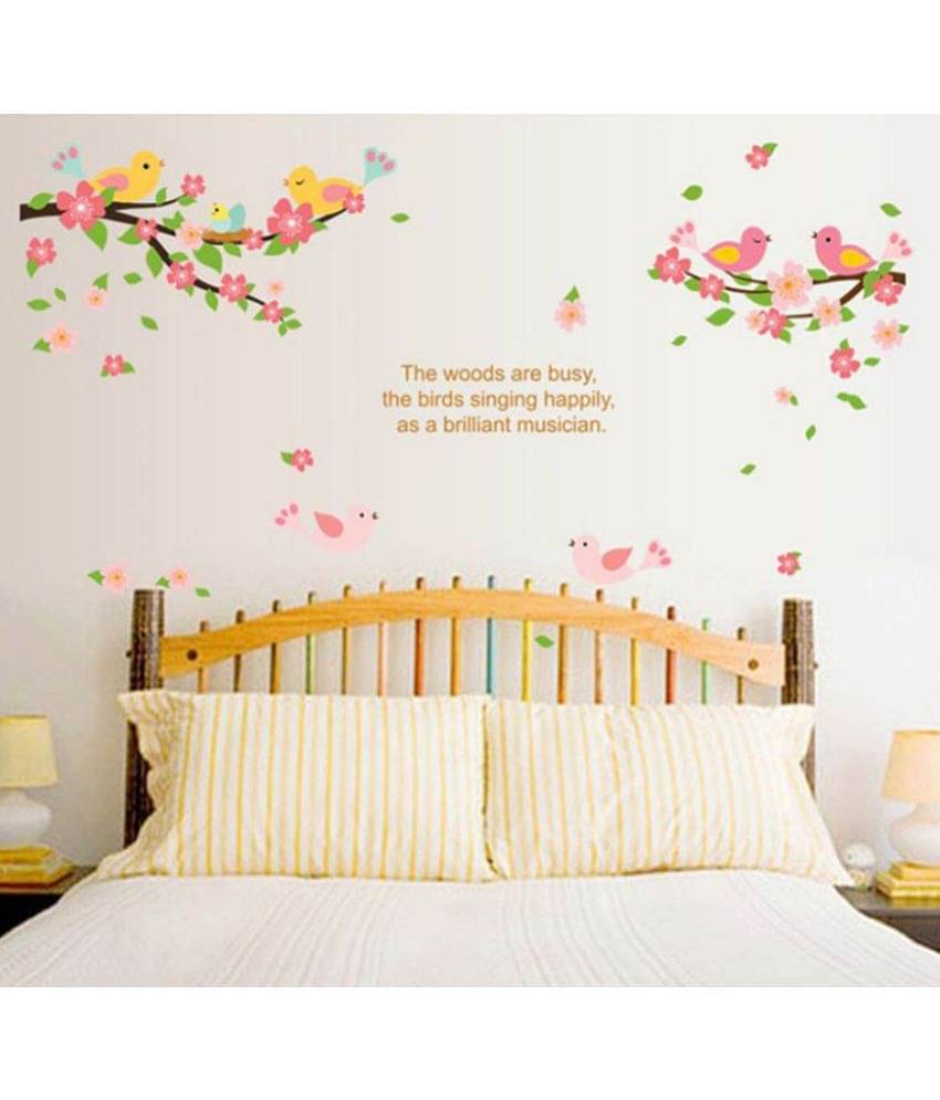 Jaamso Royals Wall Sticker - Nature Design PVC Vinyl Multicolour Wall Sticker - Pack of 1 Jaamso Royals Wall Sticker - Nature Design PVC Vinyl Multicolour Wall Sticker - Pack of 1