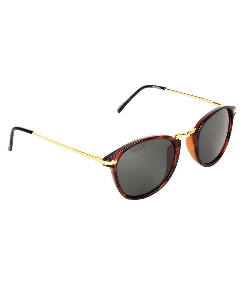 Creature - Bottle Green Oval Sunglasses ( SP-103 ) - Sunglasses | Buy online on ZillyBuy