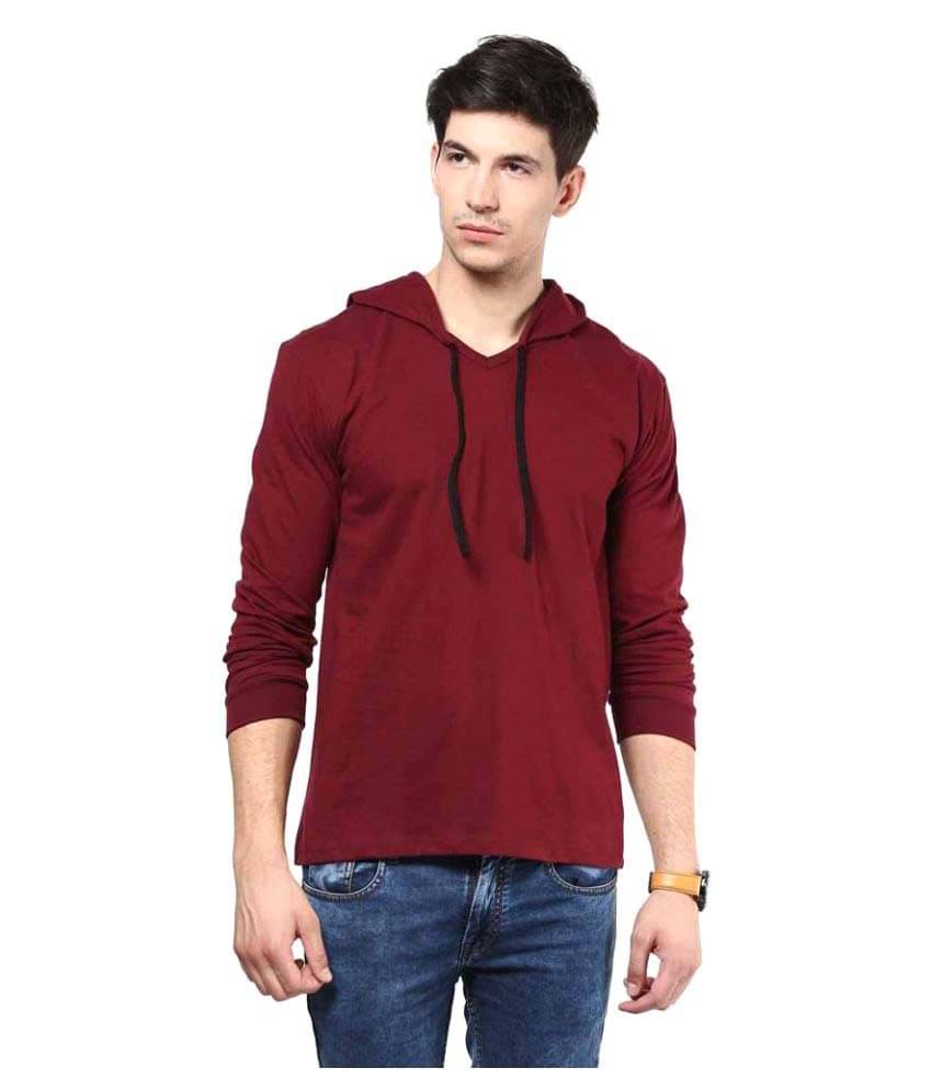     			Urbano Fashion - Maroon Cotton Regular Fit Men's T-Shirt ( Pack of 1 )