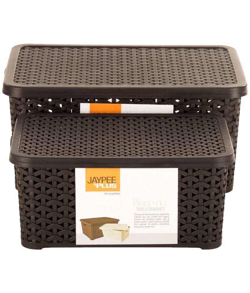 Keep All with cover big & Small, Brown (pack of 2)