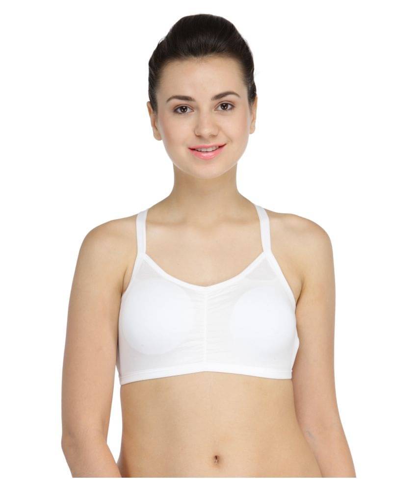     			N-Gal Polyester Women's Bralette Bra ( White )