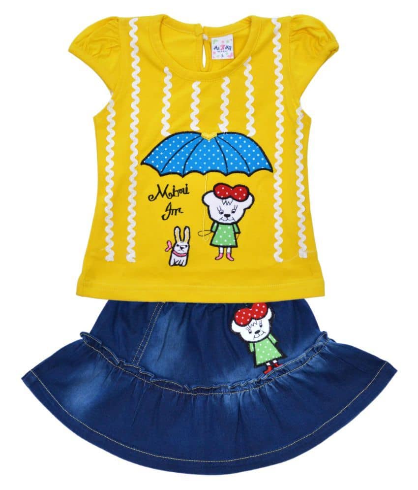 Me N My CLOSET Baby Girls 100% Cotton Tops & Bottoms Sets ( Multi )