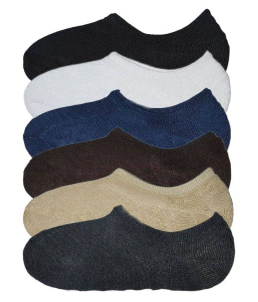    			Tahiro Multicolour Cotton No Show Socks - Pack Of 5