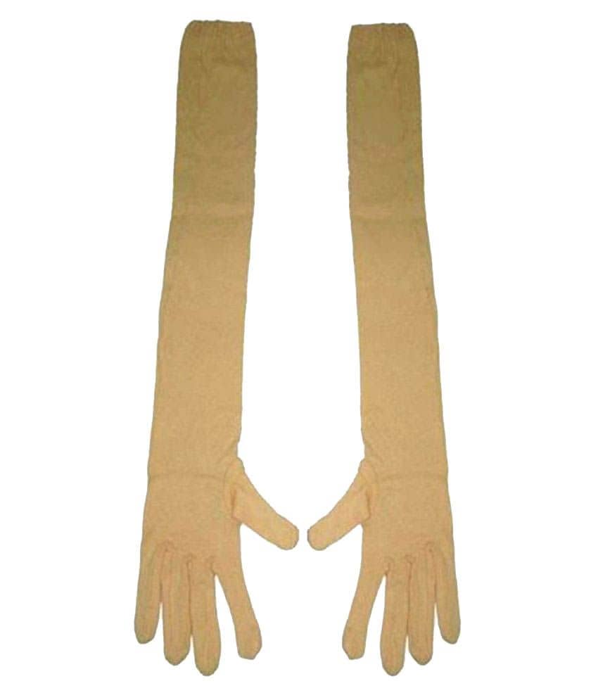 Tahiro Beige Cotton Sun Rays Protecting Gloves - Pack Of 1 - Dupattas & Shawls | Buy online on ZillyBuy