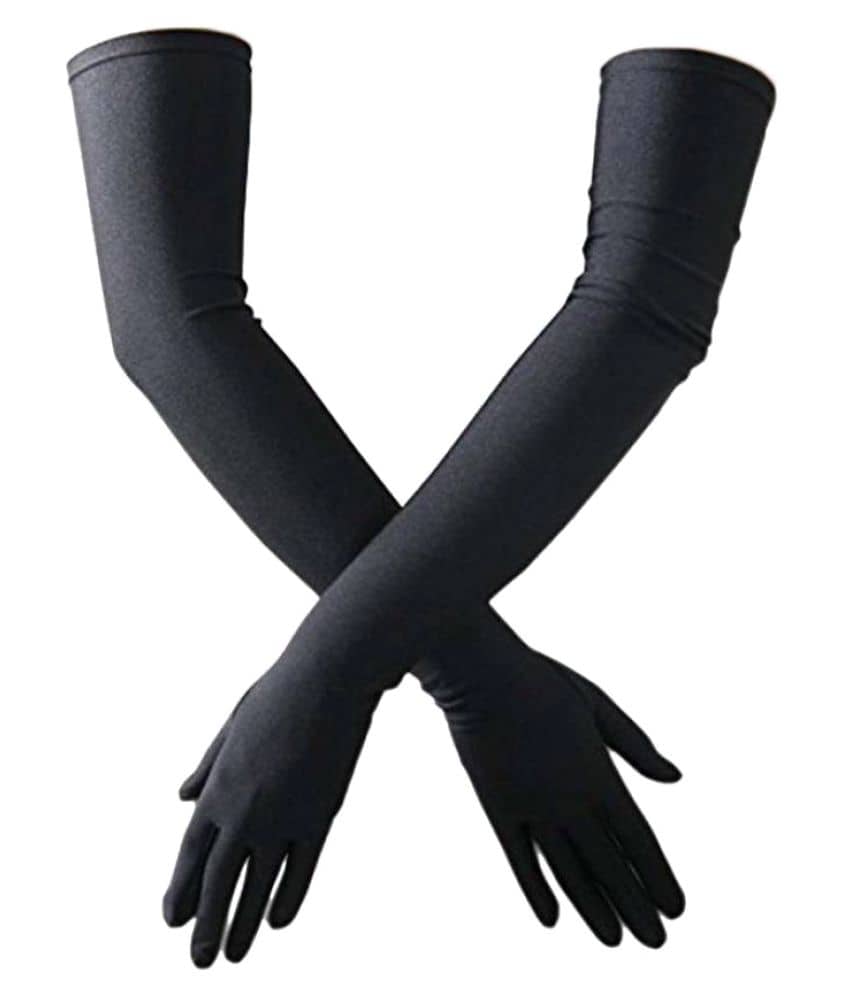 Tahiro Black Cotton Casual Sun Rays Protector Full Length Gloves - Pack Of 1 - Dupattas & Shawls | Buy online on ZillyBuy