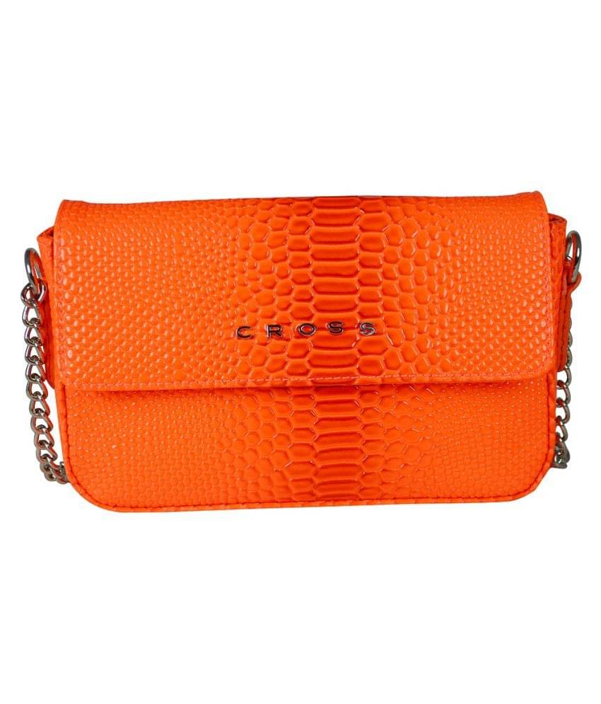     			Cross Orange P.U. Sling Bag