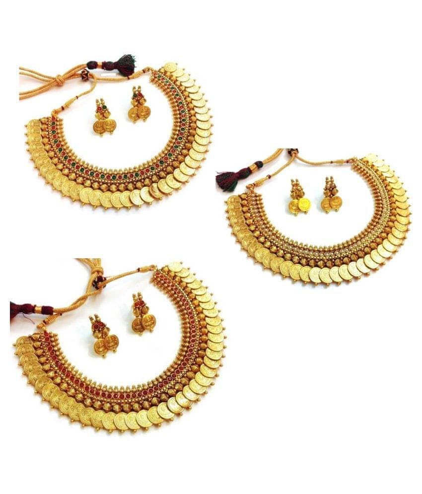     			Zeneme Coin Design Necklace combo