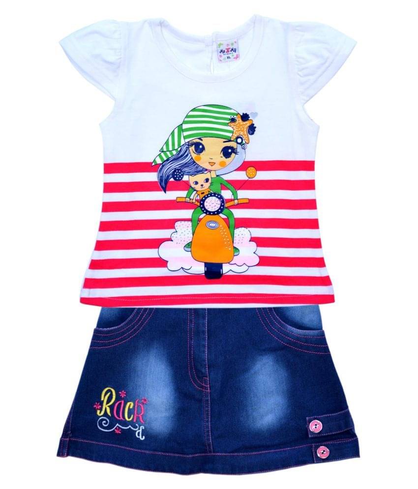 Me N My CLOSET Baby Girls 100% Cotton Tops & Bottoms Sets ( Multi ) Me N My CLOSET Baby Girls 100% Cotton Tops & Bottoms Sets ( Multi )