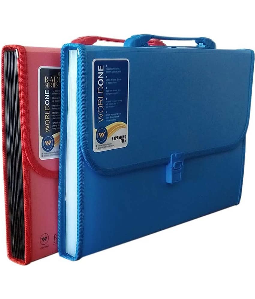 Worldone Expanding File 13 Pockets Set of 2 - Stationery | Buy online on ZillyBuy