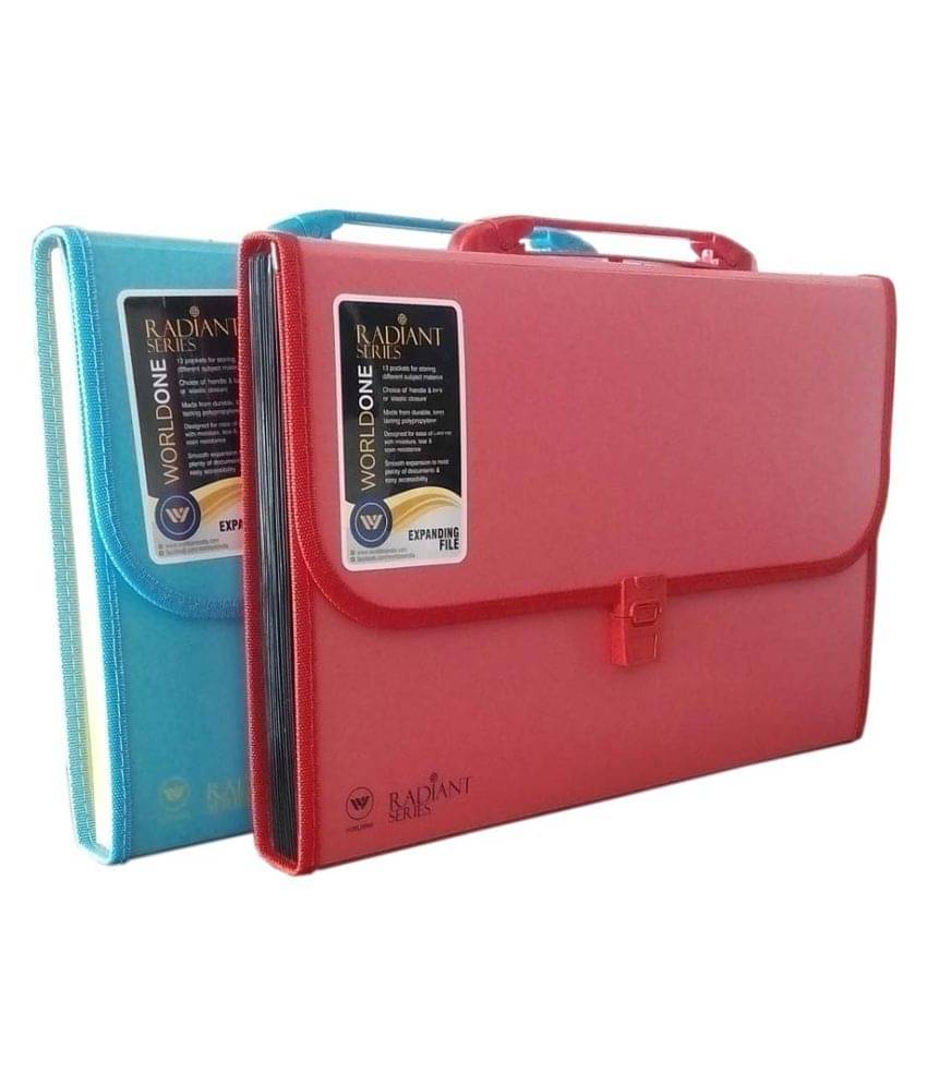     			Worldone Expanding File 13 Pockets Set of 2