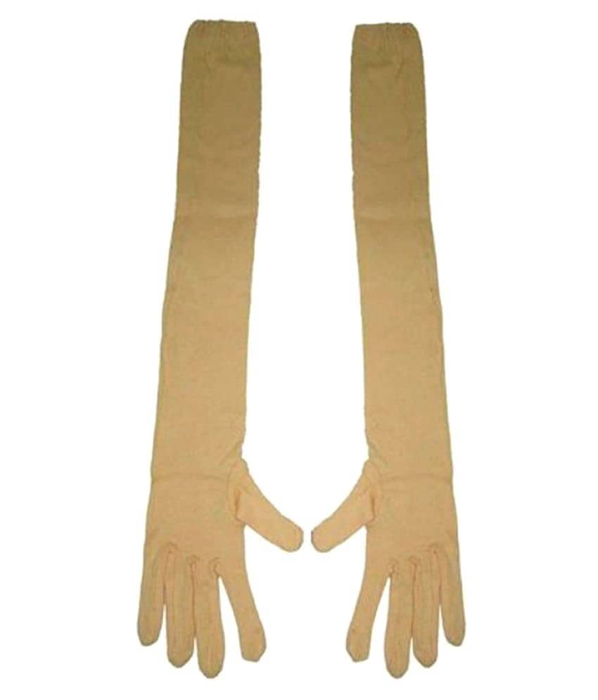 Tahiro Beige Cotton Sun Rays Protecting Full Length Gloves - Pack Of 1 - Jewellery Sets | Buy online on ZillyBuy