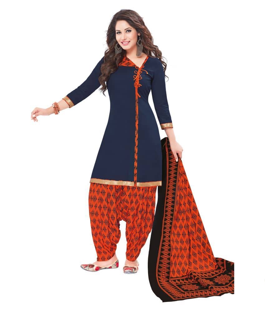 REYA Red and Black Crepe Dress Material - Unstitched Fabrics | Buy online on ZillyBuy