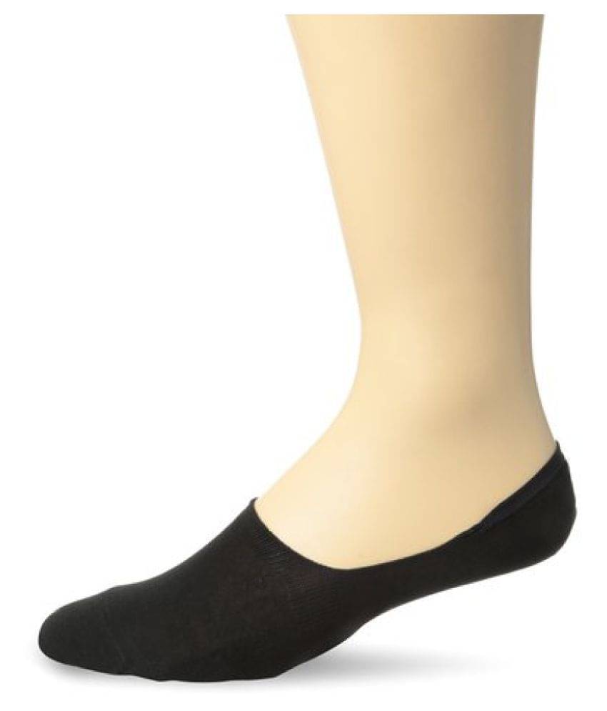     			Tahiro Black Cotton No Show Socks - Pack Of 1
