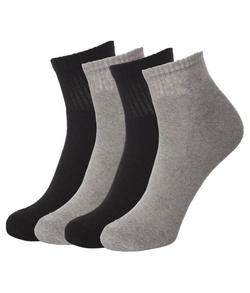     			Tahiro Multicolour Cotton Ankle Length Socks - Pack f 4