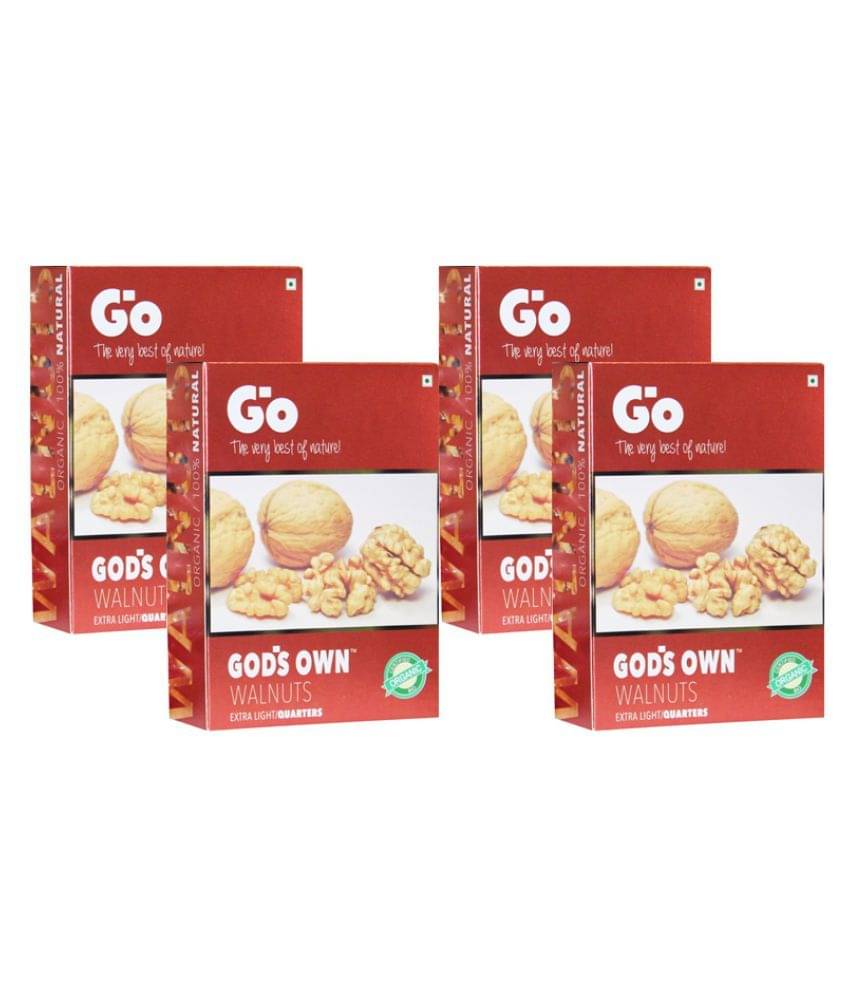     			GO Organic Extra Light Quarters Walnuts (Akhrot) giri (250 gm each,  Pack of 4)