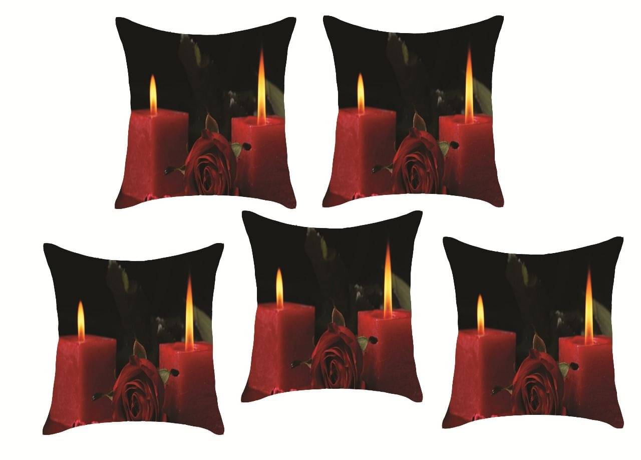     			Sky Tex Set of 5 Velvet Cushion Covers 40X40 cm (16X16)
