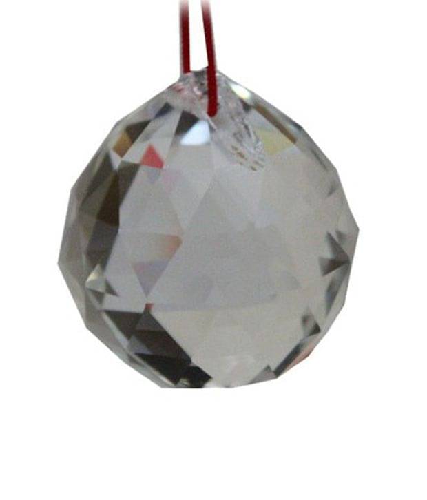     			S.S Creation White Fengshui Hanging Crystal Ball 40mm Sphere Prism Rainbow Sun Catcher