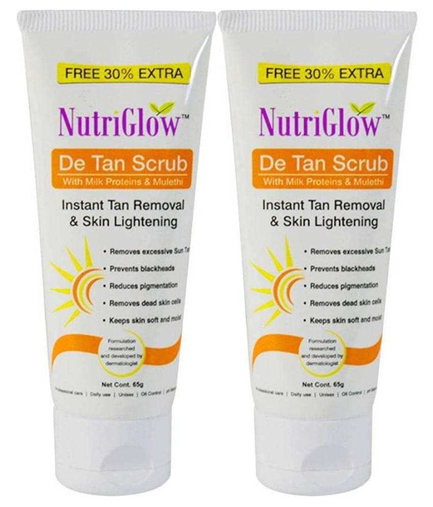 Nutriglow De Tan Scrub Facial Scrub Each 65gm (Pack of 2) Nutriglow De Tan Scrub Facial Scrub Each 65gm (Pack of 2)
